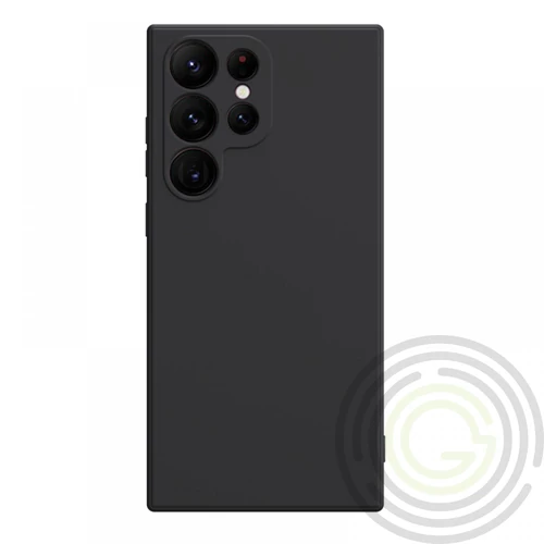 Premium szilikon tok, Samsung S23 Ultra, Fekete