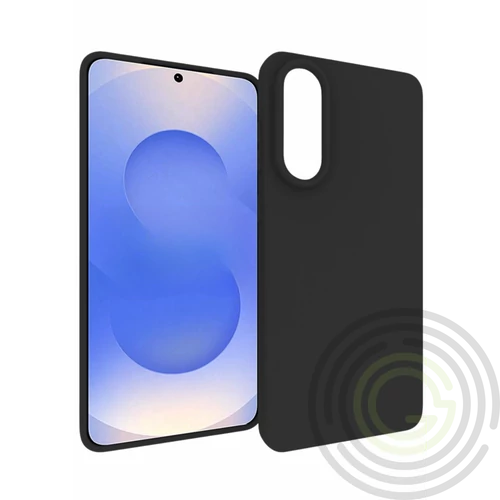 Premium szilikon tok, Samsung S25 Edge, Fekete