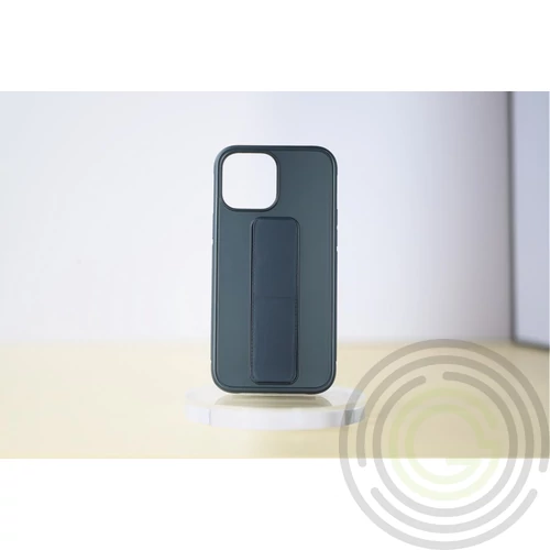 iPhone 14 TPU+PC gumírozott kitámaszt. tok,S.kék