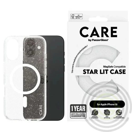 PANZERGLASS CARE FLAGSHIP STAR LIT CASE szilikon telefonvédő FEHÉR - Apple iPhone 16