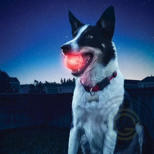 Nite Ize GlowStreak LED labda, piros (elemes, 35 óra üzemidő, mozgásérzékelős ki/be kapcsolás)