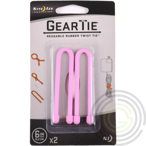 Nite Ize Gear Tie 6" kötöző, pink (GT6-2PK-12) (OS)