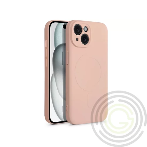Silicone Mag Cover szilikon tok - Apple iPhone 15 - pink