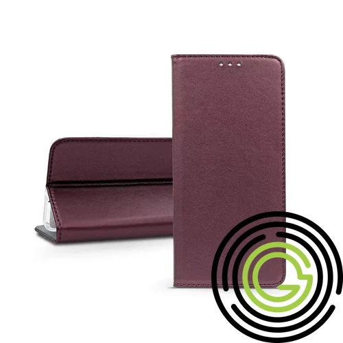 Smart Magneto Book Flip oldalra nyíló tok - Samsung SM-S937 Galaxy S25 -bordó