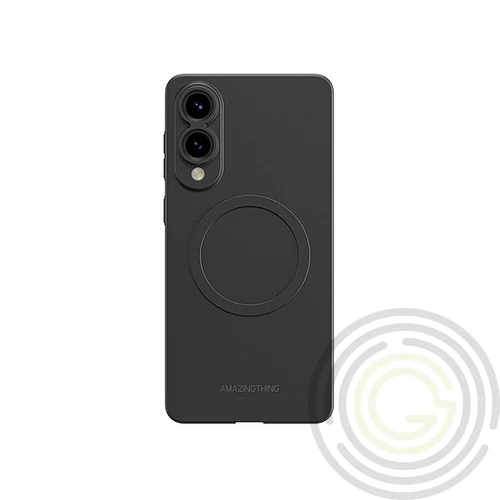 AmazingThing Minimal Air Case mágneses gyűrűvel Samsung Galaxy S25 Edge-hez - fekete