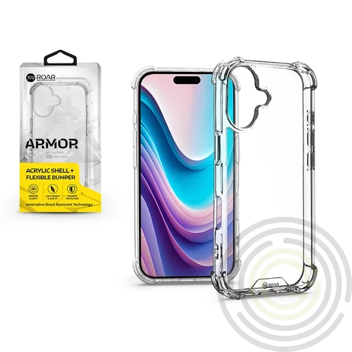 Roar Armor Gel szilikon hátlap - Apple iPhone 16 Plus - átlátszó