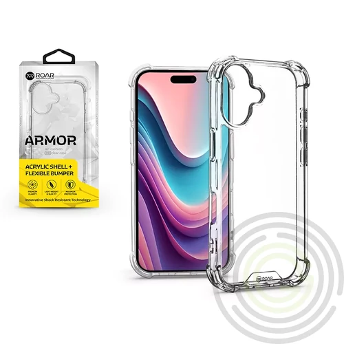 Roar Armor Gel szilikon hátlap - Apple iPhone 16 - átlátszó