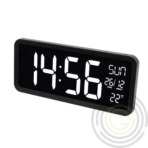 LED asztali/fali óra hőmérővel