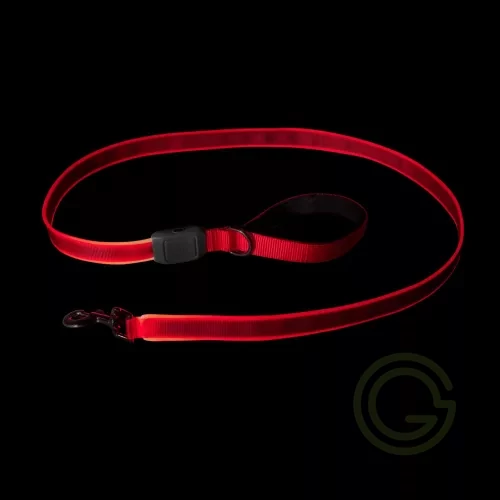 Nite Ize Nitedog® tölthető -póráz - piros/piros LED 1,22m (7,5 óra működés)