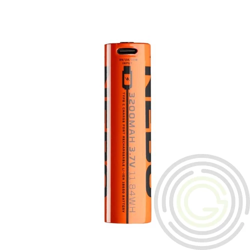 NEBO NEB-BAT-0008-G akkumulátor, 3200 mAh, 3,7 V, 18650, Li-on