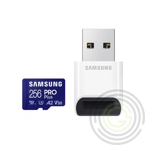 Samsung Pro Plus microSD kártyaolvasóval, 256GB