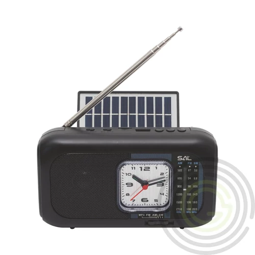 Napelemes hibrid rádió, BT/USB/SD/CLOCK/LAMP