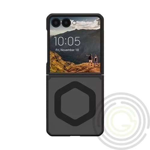 UAG Mouve Samsung Galaxy Z Flip 7 mágneses tok, Ash, fekete-átlátszó