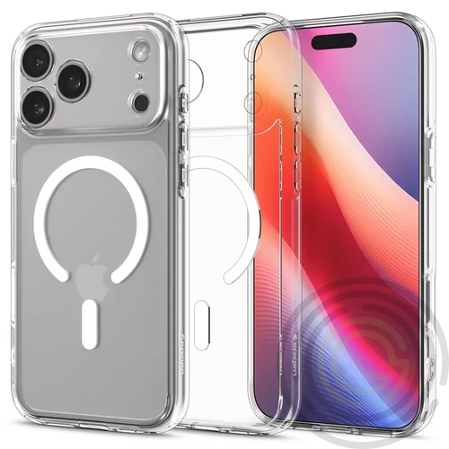 Spigen Ultra Hybrid Magfit Apple iPhone 17 Pro tok, MagSafe, Clear White, fehér