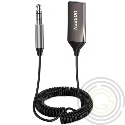 Ugreen CM309 Bluetooth 5.3 audio vevő jack csatlakozóval, fekete