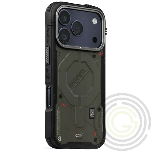 Skinarma Vigor Apple iPhone 17 Pro Max mágneses tok, Magsafe kompatibilis, zöld