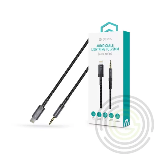 Devia iPure Series Lightning/AUX 3,5 mm audió adapter - fekete