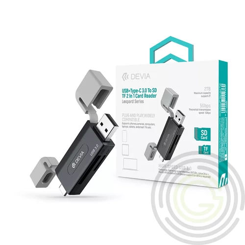 Devia Leopard Series 2in1 SD/microSD USB 3.0 + Type-C memóriakártya-olvasó