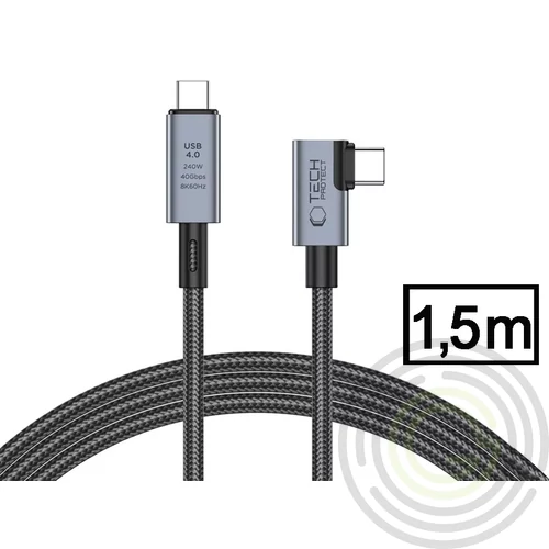 Tech-Protect USB Type-C 4.0- USB Type-C 4.0 adat- és töltőkábel 240W 40Gb/s, 4K 120Hz/8K 60Hz