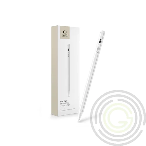 Tech-Protect Digital Magnetic Stylus Pen aktív toll rajzhoz, jegyzethez - Apple iPad-hez - fehér