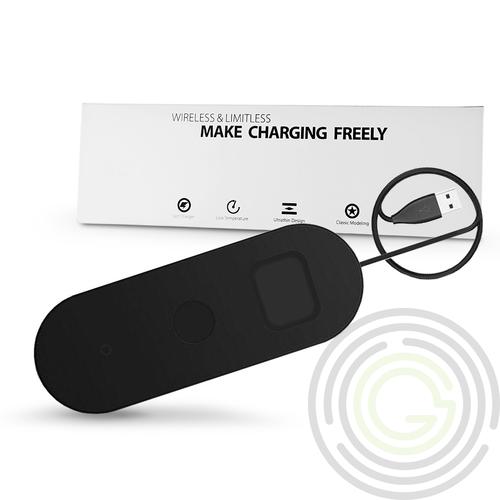 Extreme Qi univerzális vezeték nélküli töltő állomás – 15W – Extreme WR-13 Wireless Charger 3in1 – Qi eszköz/Apple iWatch/TWS Airpods – fekete