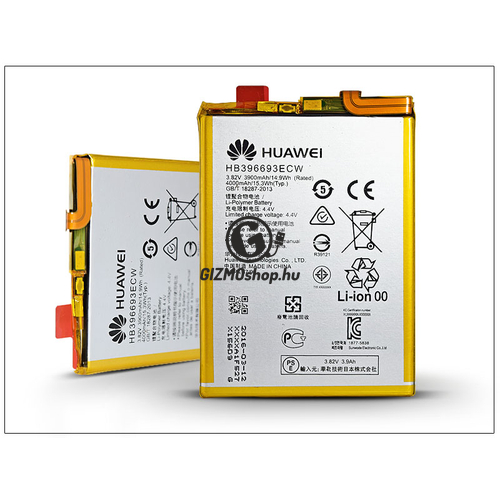 Huawei Mate 8 gyári akkumulátor – Li-polymer 4000 mAh – HB396693ECW (csomagolás nélküli)