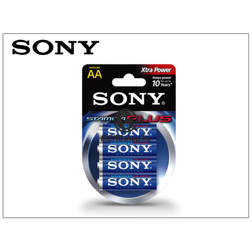 Sony Stamina Plus Alkaline AA ceruza elem – 4 db/csomag
