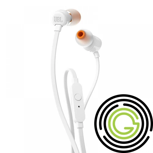 JBL T110 headset, egy gombos távírányító, Fehér