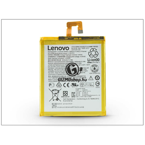 Lenovo IdeaTab S5000 gyári akkumulátor – Li-polymer 3450 mAh – L13D1P31 (ECO csomagolás)