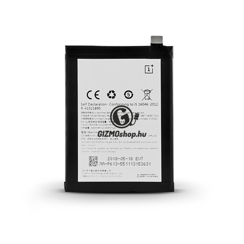 OnePlus 3 (A3000) gyári akkumulátor – Li-polymer 3000 mAh – BLP613 (ECO csomagolás)