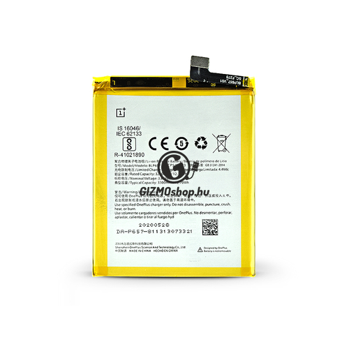 OnePlus 6 (A6000) gyári akkumulátor – Li-polymer 3300 mAh – BLP657 (ECO csomagolás)