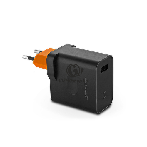 OnePlus gyári USB hálózati gyorstöltő adapter – 5V/6A – McLaren Warp Charge WC0506A3HK – black/orange (ECO csomagolás)