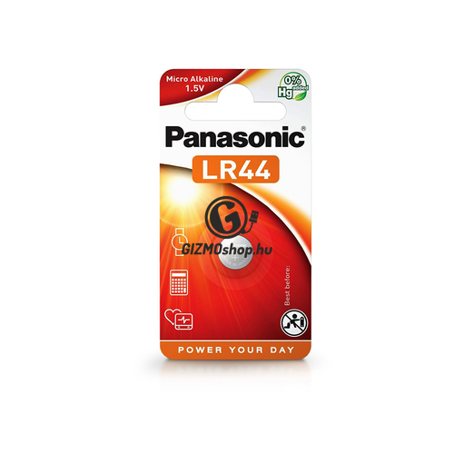 Panasonic LR44 Alkaline gombelem – 1,5V – 1 db/csomag