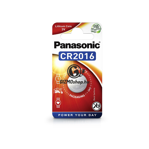 Panasonic CR2016 lithium gombelem – 3V – 1 db/csomag