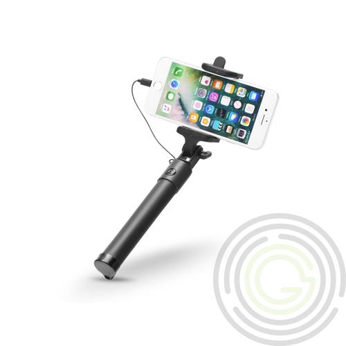 Blun Selfie Holder szelfi bot exponáló gombbal, Lightning csatlakozóval – fekete