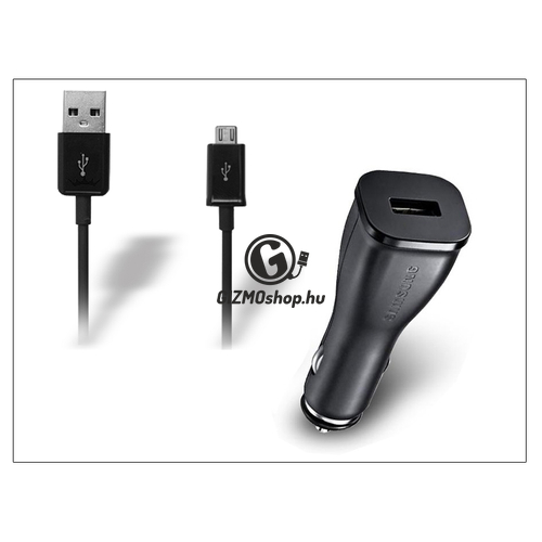 Samsung gyári micro USB szivargyújtós töltő adapter + micro USB adatkábel – 5V/2A – ECA-P10XBK + ECB-DU5ABE black (csomagolás nélküli)