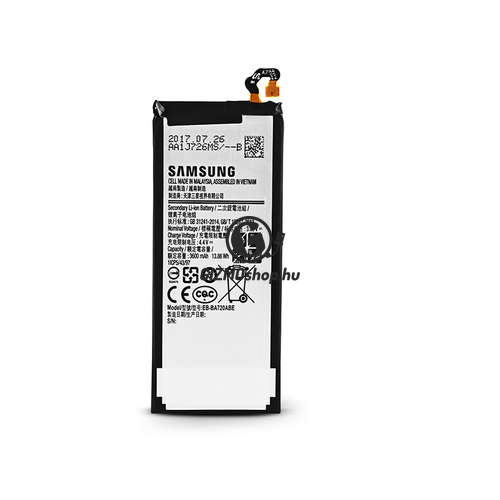 Samsung A720F Galaxy A7 (2017) gyári akkumulátor – Li-Ion 3600 mAh – EB-BA720ABE (ECO csomagolás)