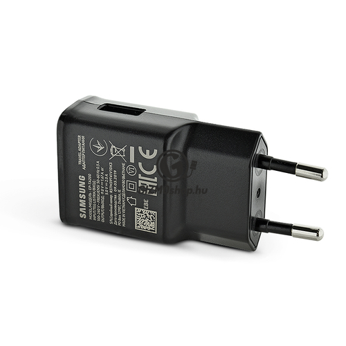 Samsung gyári USB hálózati töltő adapter – 5V/2A – EP-TA200EBE black – Adaptive Fast Charging (ECO csomagolás)
