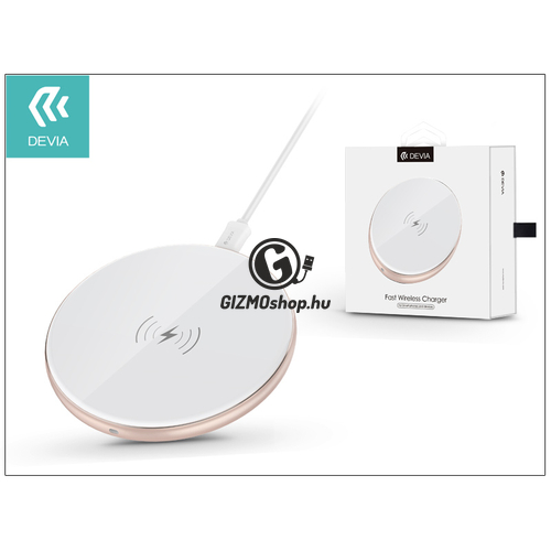 Devia Qi univerzális vezeték nélküli töltő állomás – 5V/1A – Devia Aurora Wireless Charger – white – Qi szabványos