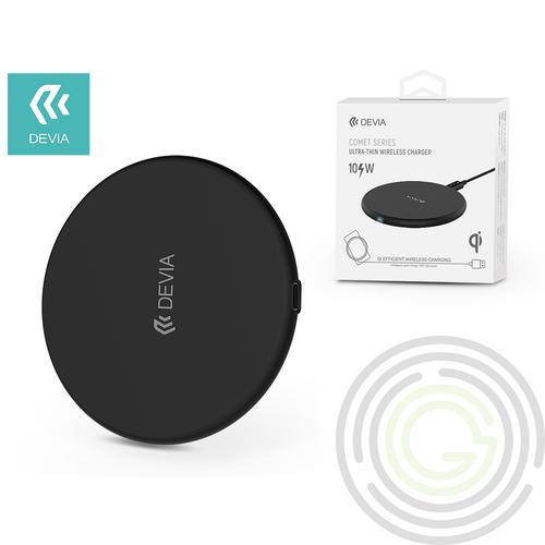 Devia Qi univerzális vezeték nélküli töltő állomás – 5V/2A – Devia Comet Series Ultra Thin Wireless Charger – black – Qi szabványos