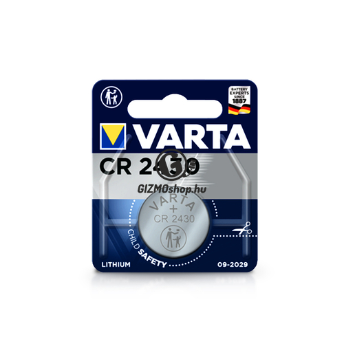 Varta CR2430 lithium gombelem – 3V – 1 db/csomag