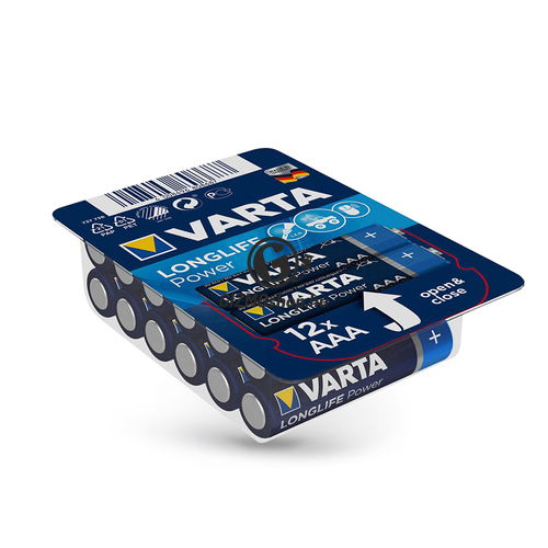 VARTA Longlife Power Alkaline AAA ceruza elem – 12 db/csomag