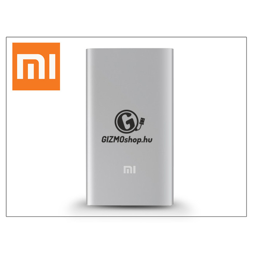 Univerzális hordozható, asztali akkumulátor töltő – Xiaomi NDY-02-AM Ultra Thin 9,9 mm Power Bank – 5000 mAh – silver