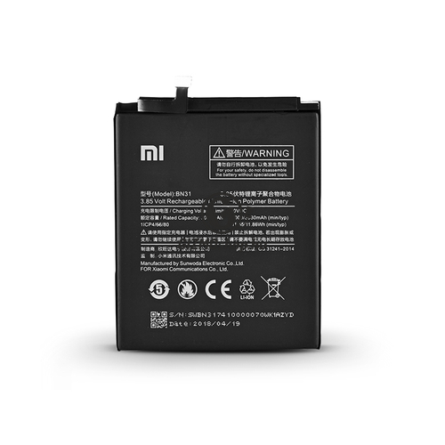Xiaomi Redmi Note 5A gyári akkumulátor – Li-polymer 3080 mAh – BN31 (ECO csomagolás)
