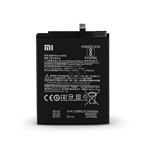 Xiaomi Mi 9 gyári akkumulátor – Li-ion Polymer 3300 mAh – BM3L (ECO csomagolás)