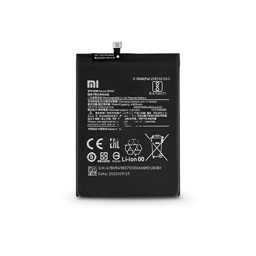 Xiaomi Redmi Note 9 gyári akkumulátor – Li-ion Polymer 5020 mAh – BN54 (ECO csomagolás)