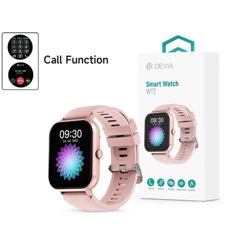 DEVIA WT2 SMART WATCH OKOSÓRA - RÓZSASZÍN