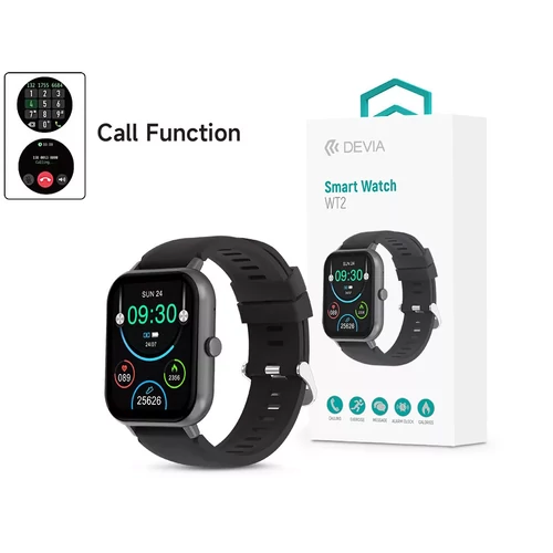 DEVIA WT2 SMART WATCH OKOSÓRA - SÖTÉT SZÜRKE