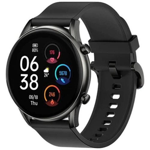 HAYLOU RT2 okosóra (45 mm, szilikon szíj, fém ház, aktivitásmérő, 12 sport mód) FEKETE