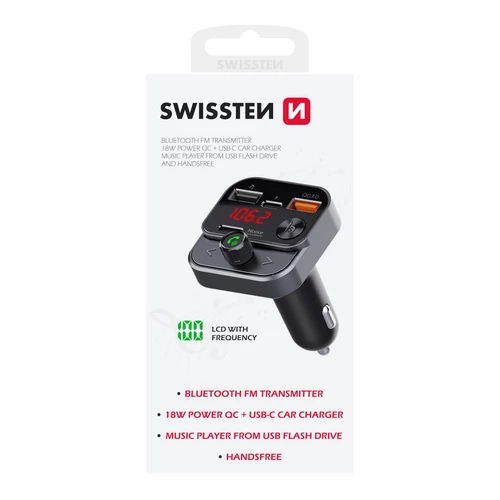 Swissten FM transzmitter (bluetooth)